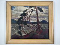 Front view of the framed art print showing the full painting and frame.