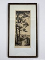 Frontal view of framed print showing entire artwork and frame