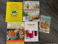 Front covers of all five cookbooks