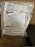 Operating instructions booklet in plastic bag