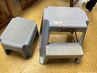 Both stools side by side displaying sizes