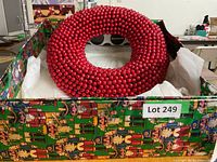 Wreath in festive box, full view