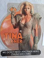 Front side of shaped picture disc vinyl with Tina Turner artwork and title