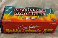 Box with Interstate Batteries and Bobby Labonte branding
