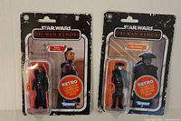 Two Star Wars action figures, Deva and Fifth Brother, in sealed original packaging with Obi-Wan Kenobi branding and Kenner Retro Collection logos.