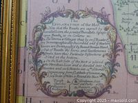 Close-up of explanatory cartouche on map