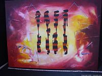 Full frontal view of entire canvas