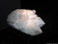 angled view of quartz cluster showing terminations and matrix