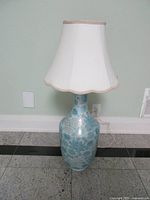 Full view of lamp with shade