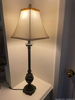 Lamp illuminated showing shade glow and full height
