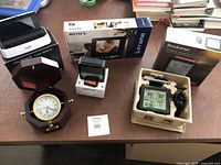 All items together on table showing full lot contents and packaging