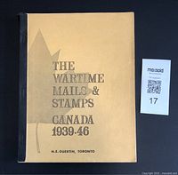 Front cover of the book 'The Wartime Mails & Stamps Canada 1939-46' by H.E. Guertin, showing beige cover with title text.