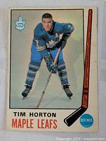 Front of Tim Horton O-Pee-Chee hockey card