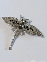 Full view of dragonfly brooch front