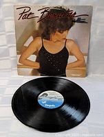 Front of Pat Benatar LP sleeve and vinyl disc