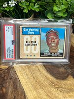 Front side of 1968 Topps Hank Aaron All Star baseball card graded PSA 4 showing card artwork and PSA label