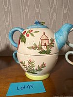 Berry design Nantucket Tea-for-One teapot on cup