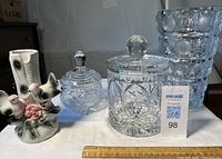 Front view showing all four items together