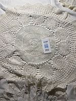 Overall view of largest doily with rosette motifs