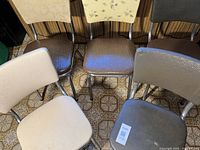 Top view showing vinyl colours and seat condition including duct tape patch