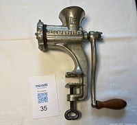 Full side view showing Made in England stamp, clamp and handle