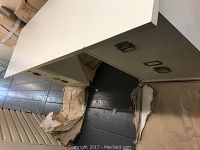 Desk top and one file cabinet showing condition and size