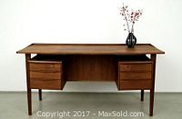 Stock image example of Danish teak desk design