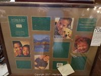 Large multi-photo frame with various picture examples from the Intercraft brand.