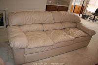 Front view of sofa