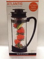 Photo of the packaged Grosche Atlantis Water Infusion Pitcher showing product image and details, including 1500 ml capacity and branding.