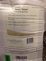 Label on the pillow showing brand Intevision, model C TY 50, product features and barcode.