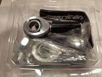 Close-up photo of two American Star 4130 Chromoly rod ends (heim joints) in original clear plastic packaging showing metallic and black components clearly.