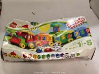 LEGO Duplo Learn to Count Number Train box showing the train and numbered blocks from 1 to 10 plus accessories.