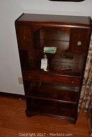 Full front view of wooden cabinet