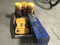 Full view of 12 Volt Turbo Vac box, Bonaire inflator, and three Armor All wipe containers