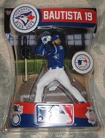 Front view of Jose Bautista baseball figure in original sealed packaging showing detailed figure and team branding.