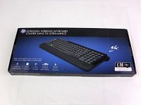 Box of HP Ultrathin Wireless Keyboard showing product name and image on front.
