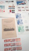 Photo showing a selection of Canada and Monaco first day covers, Russian space stamps block, and the 1967 USA Space Cover Booklet.