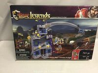 Box front showing True Legends logo, medieval fortress, 741 piece count, and 5+ age recommendation.