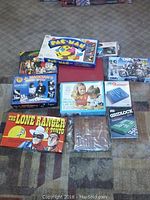 Overview of all games including The Lone Ranger & Tonto, Pac-Man, Jr. Magician's Magic Show, Hocus Pocus, Microscope Lab Kit, CHiPs Kawasaki, and Gridlock.