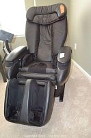 Front angled view with footrest extended