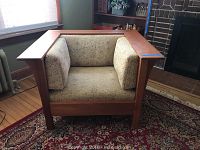 Front angle view of chair showing overall form and condition