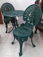 Full view of table and both chairs at angle