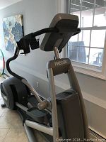 Side profile of elliptical showing overall frame and console