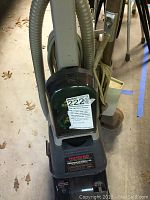 Full view of Hoover SteamVac LS Edition showing main body and base with label visible.