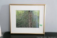 Front view of framed watercolour painting