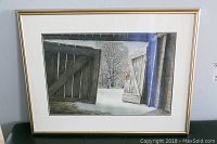 Framed painting front view