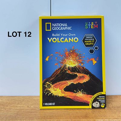 National Geographic Kit Vulcano In Gesso Da Scavare E Dipingere, Con Polvere Eruzione E Guida Didattica, Gioco Scientifico Per Bambini