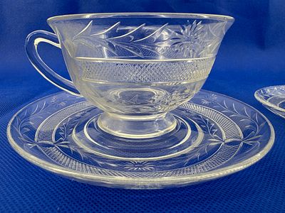 Libbey American Brilliant Cut Glass Tableware, 83-Piece Signed Set, c ...