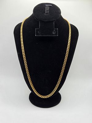 GLD gold-plated stainless steel Cuban link chain necklace | Maxsold